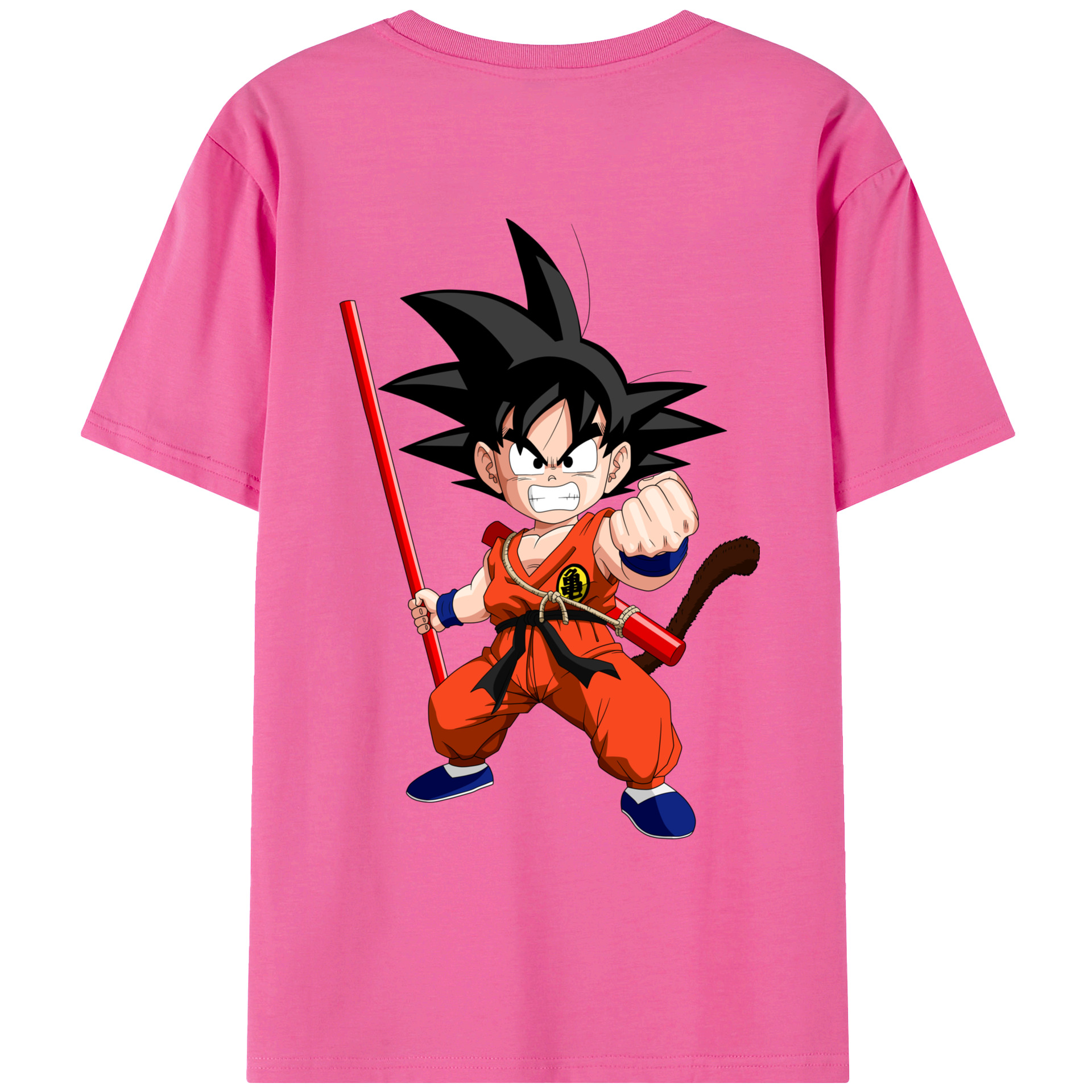 （画像用） ドラゴンボール 孫悟空（そん ごくう）Son Goku カカロット DRAGON BALL Kakarotto レディース半袖Tシャツ(バックプリント)